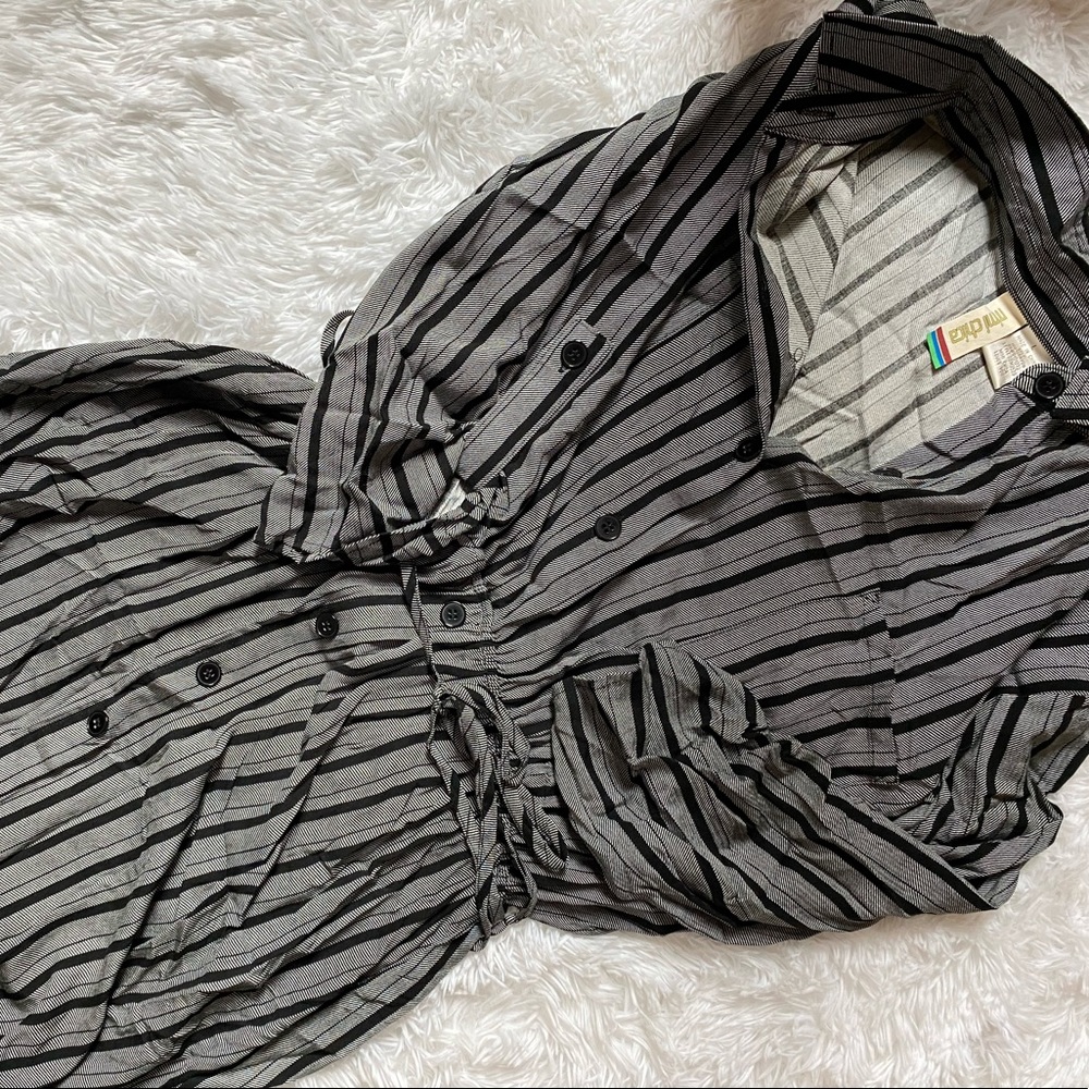 Striped Dress with Belt